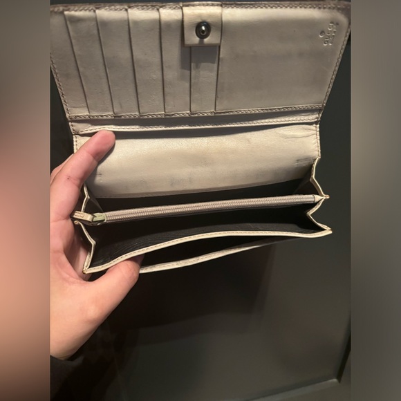 Gucci Cream Guccissima Leather Flap Continental Wallet - Picture 4 of 6
